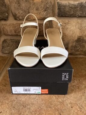 Naturalizer Bristol Sandal Womens Size 10 Wide White New In Box